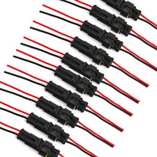 2 Pin Way Waterproof Electrical Connector Wire Harness 16 AWG Marine for Car, Tr