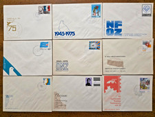 LOT OF 9 DIFF. POLAND FIRST DAY COVERS FROM 1975 WITH CACHETS, UNAD.