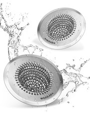 2 Pack Kitchen Sink Drain Strainer, Patented Reversible Chain Mesh Basket