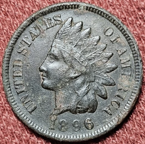 1896 Indian Head Cent XF Details 1C Copper Coin