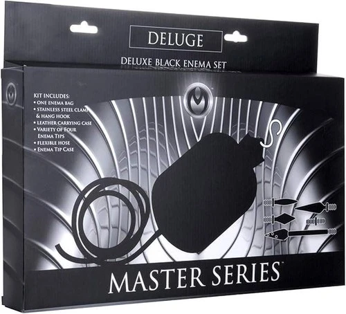 Master Series Deluge Deluxe Black Enema Set