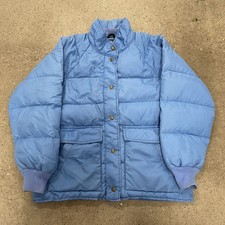 Vtg Eddie Bauer Full Zip Goose Down Insulated Puffer Jacket Size M/L