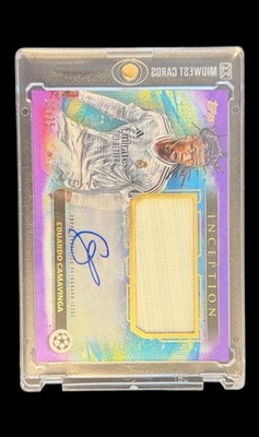 2024/25 Topps UCC Inception Eduardo Camavinga /25 Auto Patch Purple