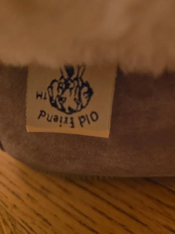 Old FRIEND Bootee 拖鞋羊皮羊毛衬里男式 9 Wms 11 棕褐色麂皮绒 MSR99 美元 — 第 2/4 张图片