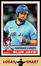 Nathan Lukes 2025 Topps Heritage #601 Toronto Blue Jays