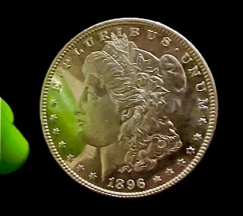 🔥1896 P  CAMEO DMPL MORGAN SILVER DOLLAR- LIQUID MIRRORS-MS++++ SEE VIDEO