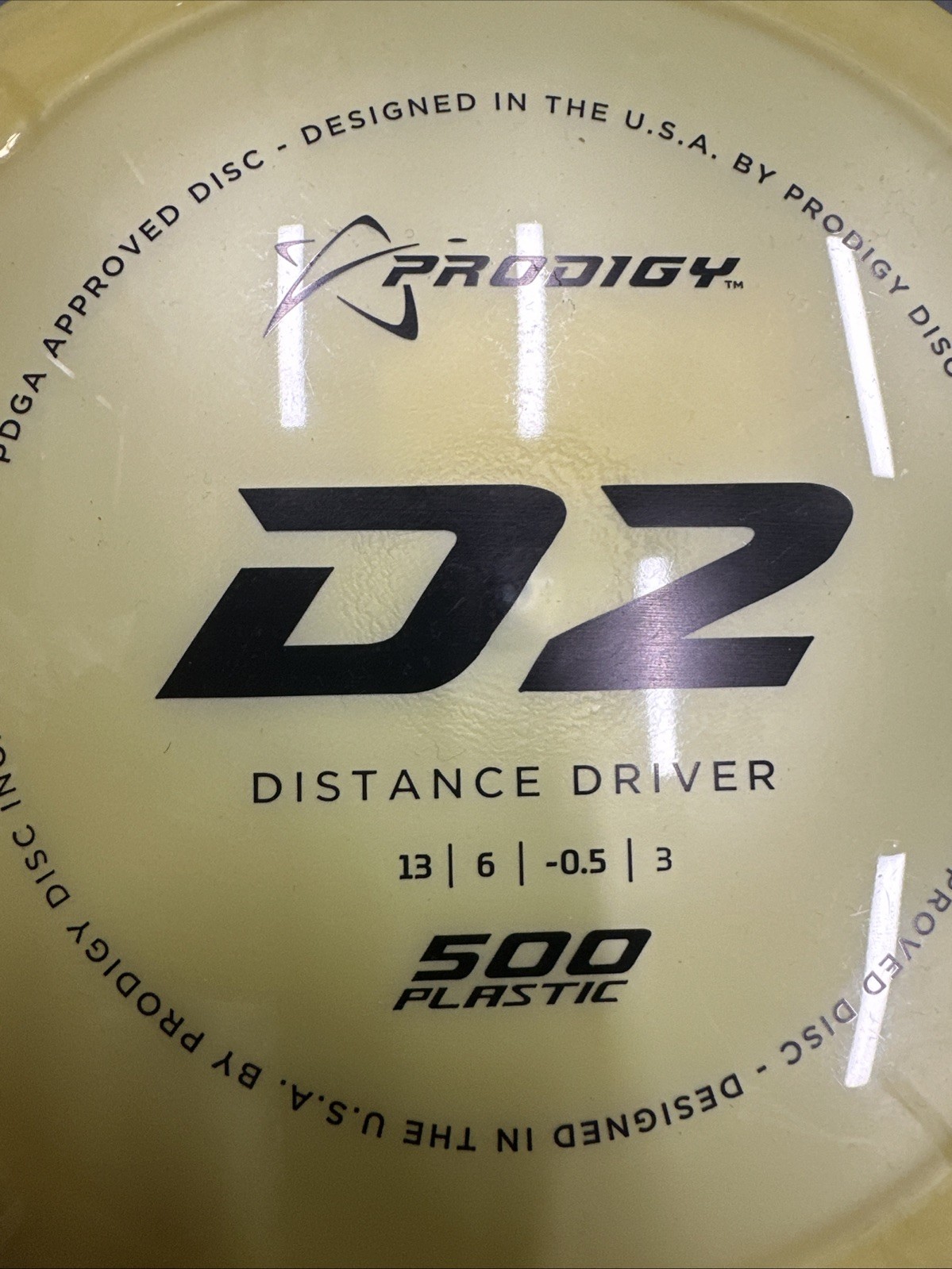 Prodigy D2 Pro Distance Driver NEW 750 Plastic Yellow Black Disc Golf 174g PDGA