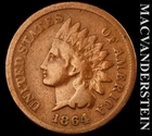 1864 "L" Indian Head Cent - RPD Snow 4 - Scarce  Semi-key  Better Date  #K4473
