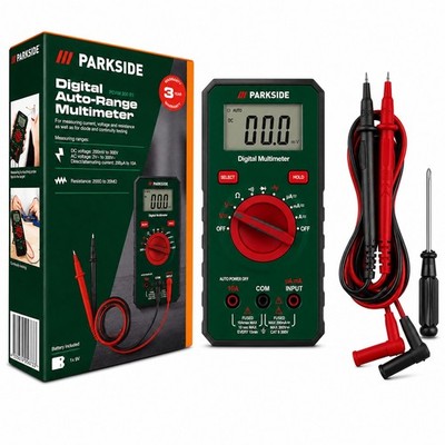 Parkside Digital LCD Auto-Range Multimeter AC/DC Spannungsprüfer Messgeräte Detektoren