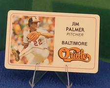 1981 PERMA-GRAPHICS SUPER STAR CREDIT CARD 28 JIM PALMER NM/MT