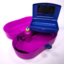 Caboodles Large Case Cosmetic Makeup Jewelry Box Purple Blue 2767 2706