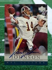 2000 Upper Deck NFL Legends Brad Johnson #87 Auto Card Washington Redskins