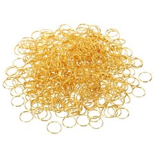 500Pcs 11mm/0.4" OD Chandelier Split Rings Circular Ring Clips Golden