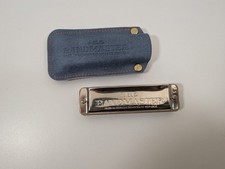 The Bandmaster Harmonica with Denim Case German Democratic Republic Excellent