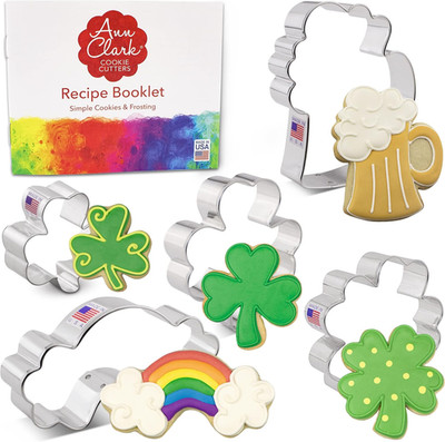 Ann Clark St. Patrick S Day 5-Pc. Cookie Cutter Set, Made in USA, Small Shamrock
