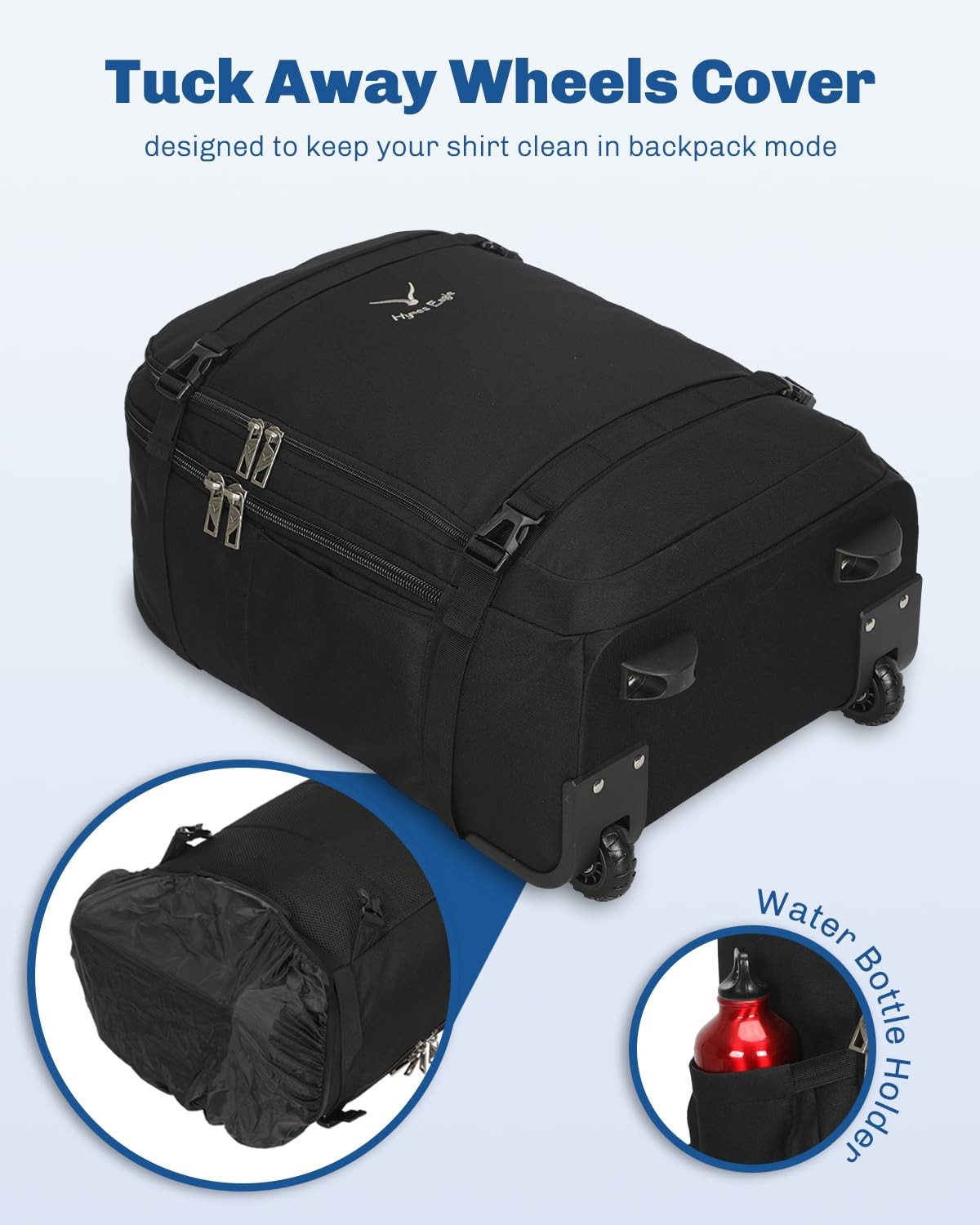 Rolling Backpack 42L Backpack with Wheels Airline… - image 5