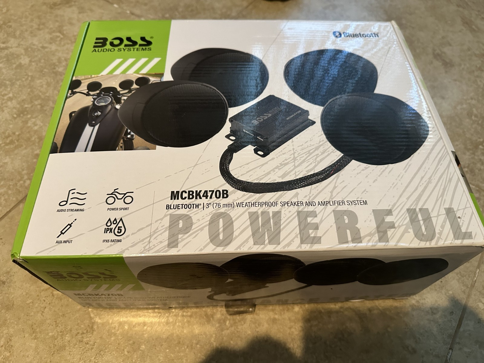Boss Audio Systems MCBK470B Bluetooth 3" (76mm) Weatherproof