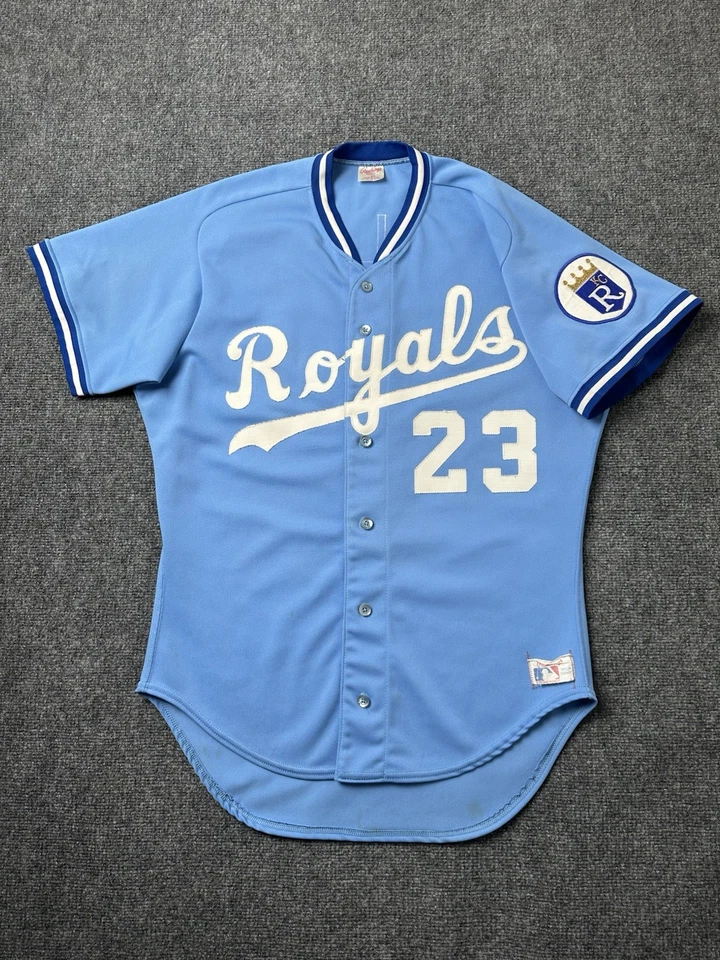 Mens Baseball Rawlings Kansas City Royals #23 Monty Ballard Jersey Blue, Size M - Image 2 of 4