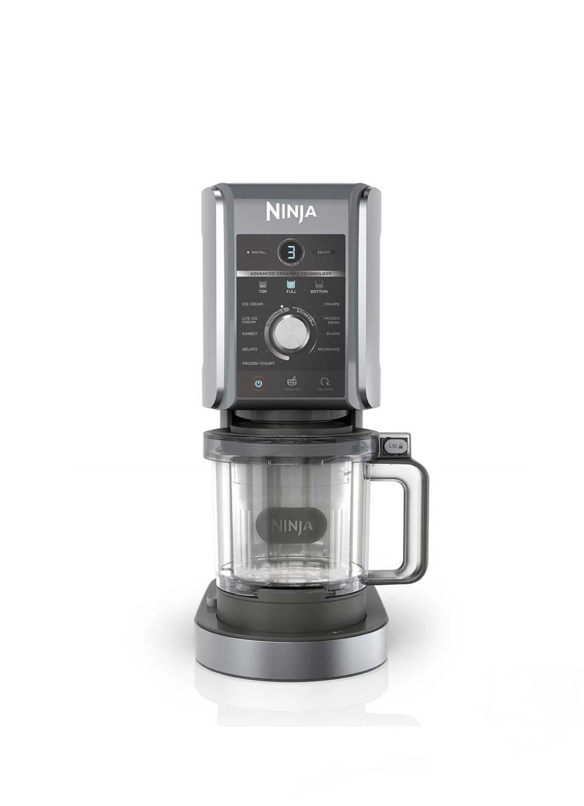Ninja CREAMi Deluxe 10 in 1 Ice Cream Maker Advanced CREAMify Technology NC501UK