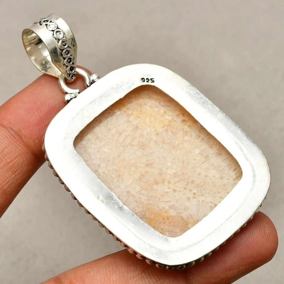 Ciondolo gioiello fatto a mano in argento sterling 925 con pietra preziosa... - Immagine 4 di 4