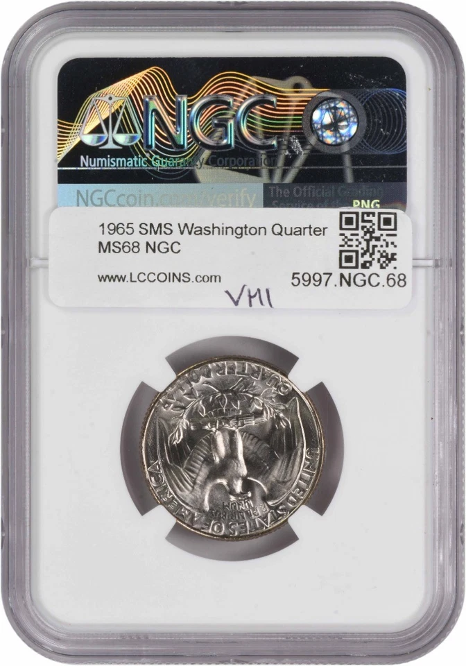 1965 Washington Quarter SMS MS68 NGC - Image 2 of 2