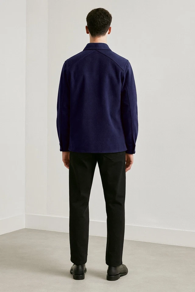 Men's 100% Wool Overshirt Jacket, Made In London England - Image 2 of 2