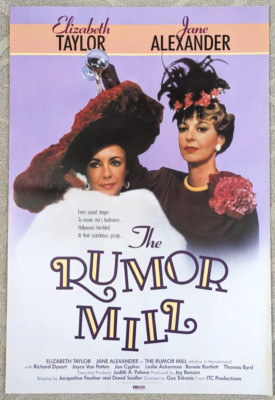 The Rumor Mill 1988 Home Video Movie Poster 27X40 Rolled 1 Sheet   Liz Taylor