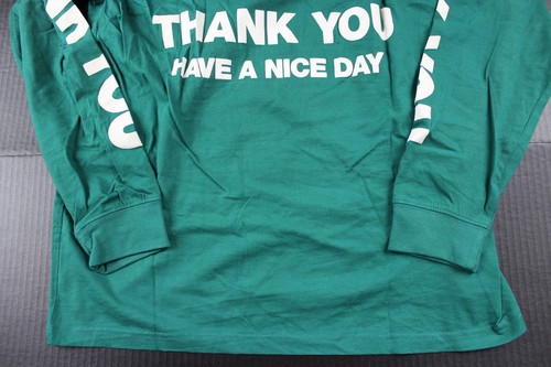 Chinatown Market 'Thank You' Men’s Long Sleeve Streetwear Green X-Large XL Tee - Picture 8 of 9