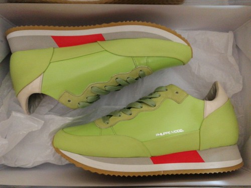Philippe Model Paradis Lace-up Sneakers Trainers Lime green Size uk 5 eu 38 - Picture 7 of 7