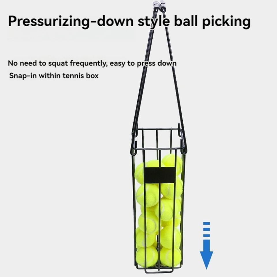 Tennis Ball Hopper, Tennis Ball Basket, Portable Hopper Picker, Upper
