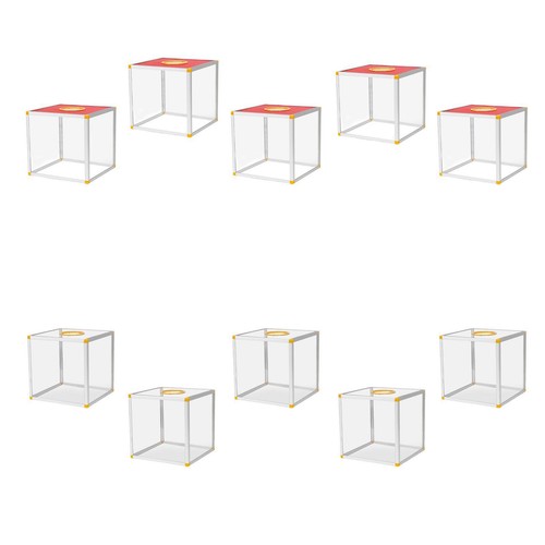 Clear Lucky Draw Box Raffle Case Card Ball Storage Container Voting Box