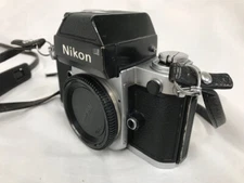 Nikon F2 Photomic 35mm Silver Camera with Black DP-1 Finder and Case