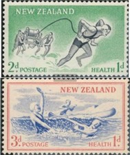 Timbres nouvelle-zélande 1957 Mi 371X-372X neuf avec gomme originale 1957 santé