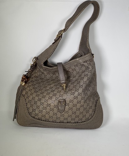 gucci embossed leather hobo