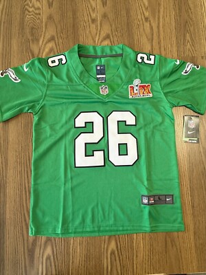 sNWT Saquon Barkley Eagles #26 Kelly Green Jersey Youth Small Stitched