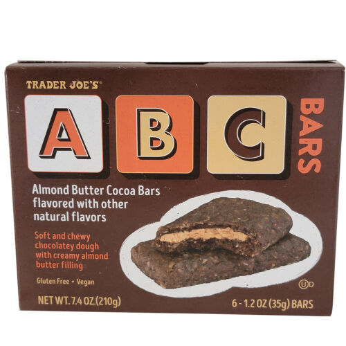 Trader Joes Almond Butter Cocoa Bars Gluten-Free Vegan Bar 1-Pack (6 bars) 7.4oz - Afbeelding 1 van 3