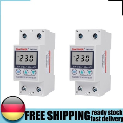 230VAC Voltage Protector Single Phase Adjustable KWH Volt Amp Sensor for House