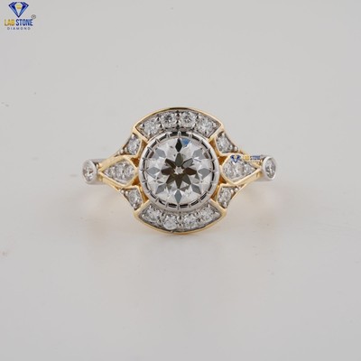 1.595 TCW Round Brilliant Cut Moissanite Ring 925 silver Labstone