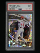 2020 Panini Select #159 Aristides Aquino Cracked Ice PSA 9 #/25