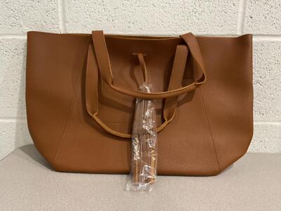 Tanger Women's LARGE Brown Tote Bag w/Tassel NEW UK