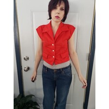 Vintage 60s/70s Red Cropped Vest