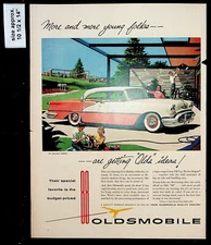 1956 Oldsmobile Dealer Car Dual-Tone 88 Holiday Sedan Vintage Print Ad 36449