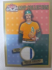ROLLIE FINGERS GAME USED JERSEY CARD 2002 FLEER FALL CLASSIC MVP COLLECTION
