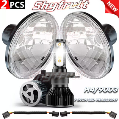 1973-1980 For International Harvester Scout II 2pc 7'' Round-LED Headlights Hi/Lo