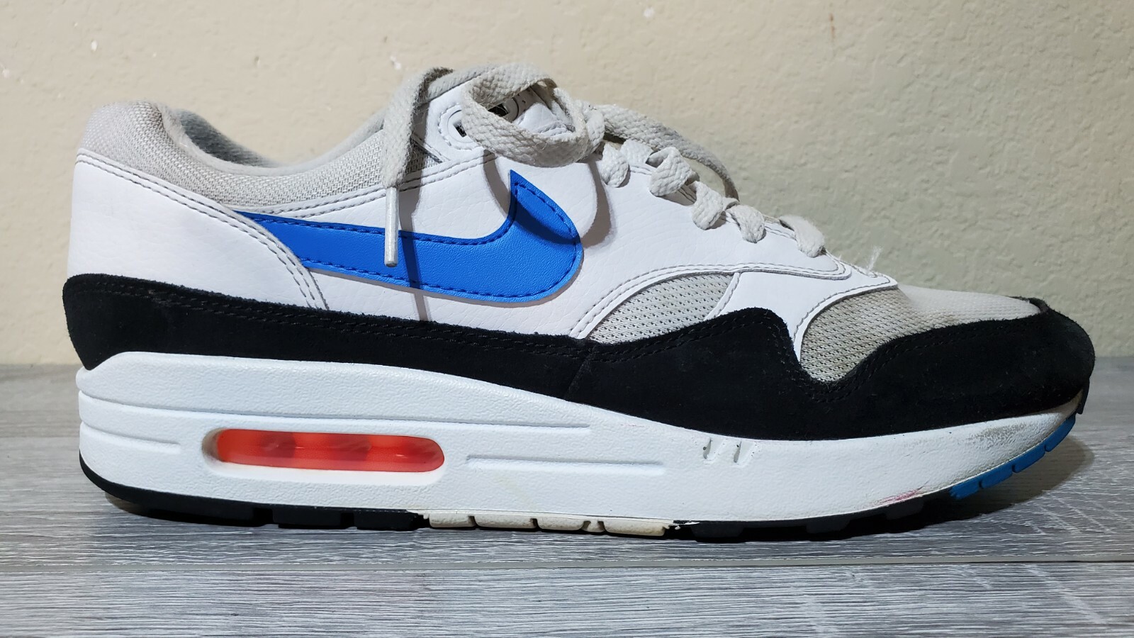 Size 9.5 - Nike Air Max 1 Photo Blue Total Orange for sale online | eBay