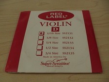 RED LABEL VIOLIN D STRING SS2131 - 1/16 SIZE NEW 