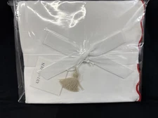 Serena & Lily Wave Bedskirt - Full - Lobster Red