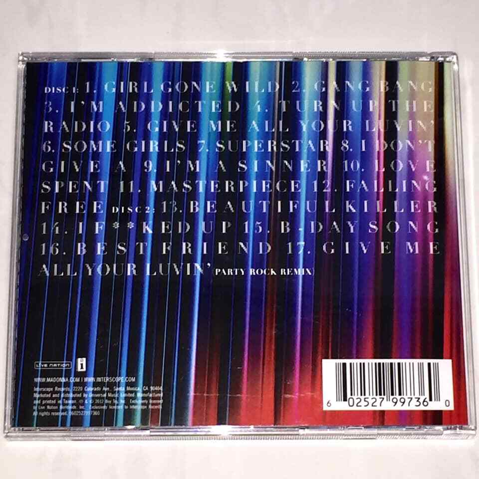 Madonna 2012 MDNA Taiwan Edition Boxed 2-CD with Promo Insert