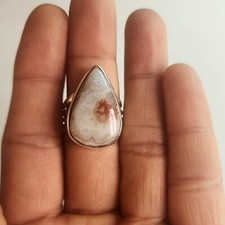 CRAZY LACE AGATE NATURAL GEMSTONE 925 SOLID STERLING SILVER JEWELRY RING 3 TO12