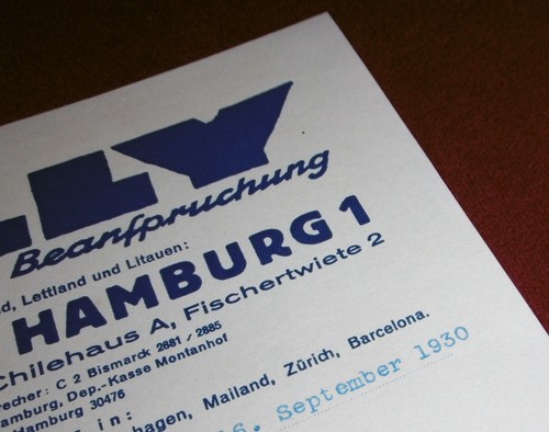 rechnung / schreiben kelly reifen markt & co hamburg import top deko alt 1930 - 第 2/4 張圖片
